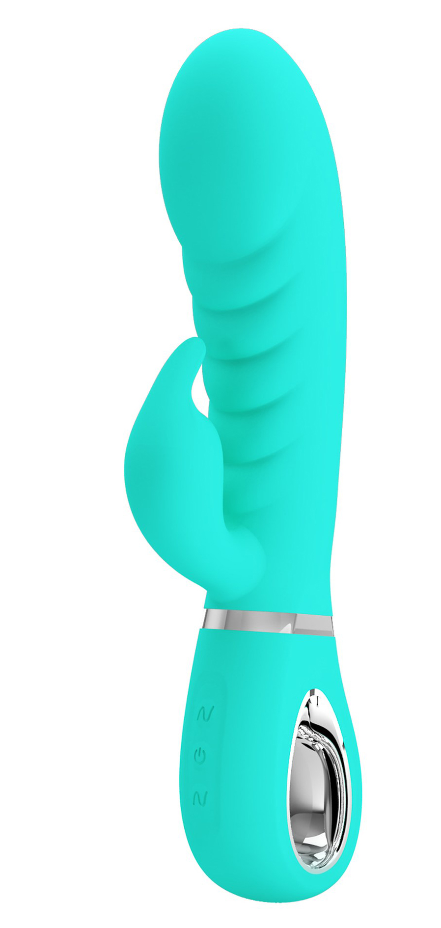 Prescott Super Soft Rabbit Silicone Vibrator - Vibrator -Teal - Image 5