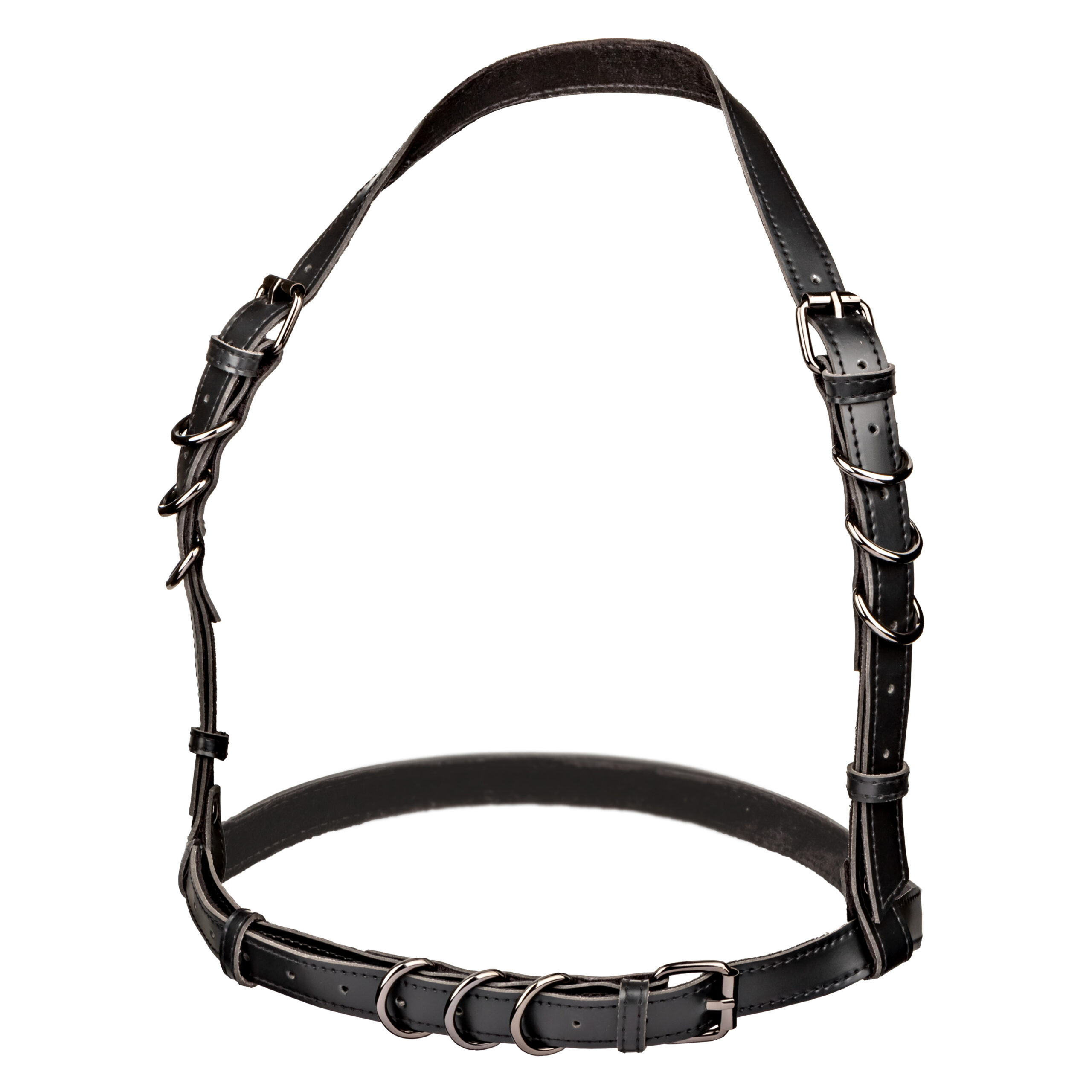 Euphoria Collection Plus Size Halter Buckle Harness - Black - Image 2
