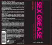 Sex Grease Silicone Based 4.4 Oz