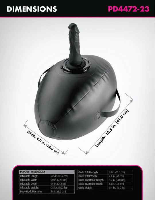 Fetish Fantasy Series Body Dock Inflatable Love Ball - Black - Image 2