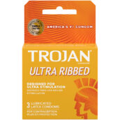 Trojan Stimulations Ultra Ribbed Lubricated Condoms - 3 Pack