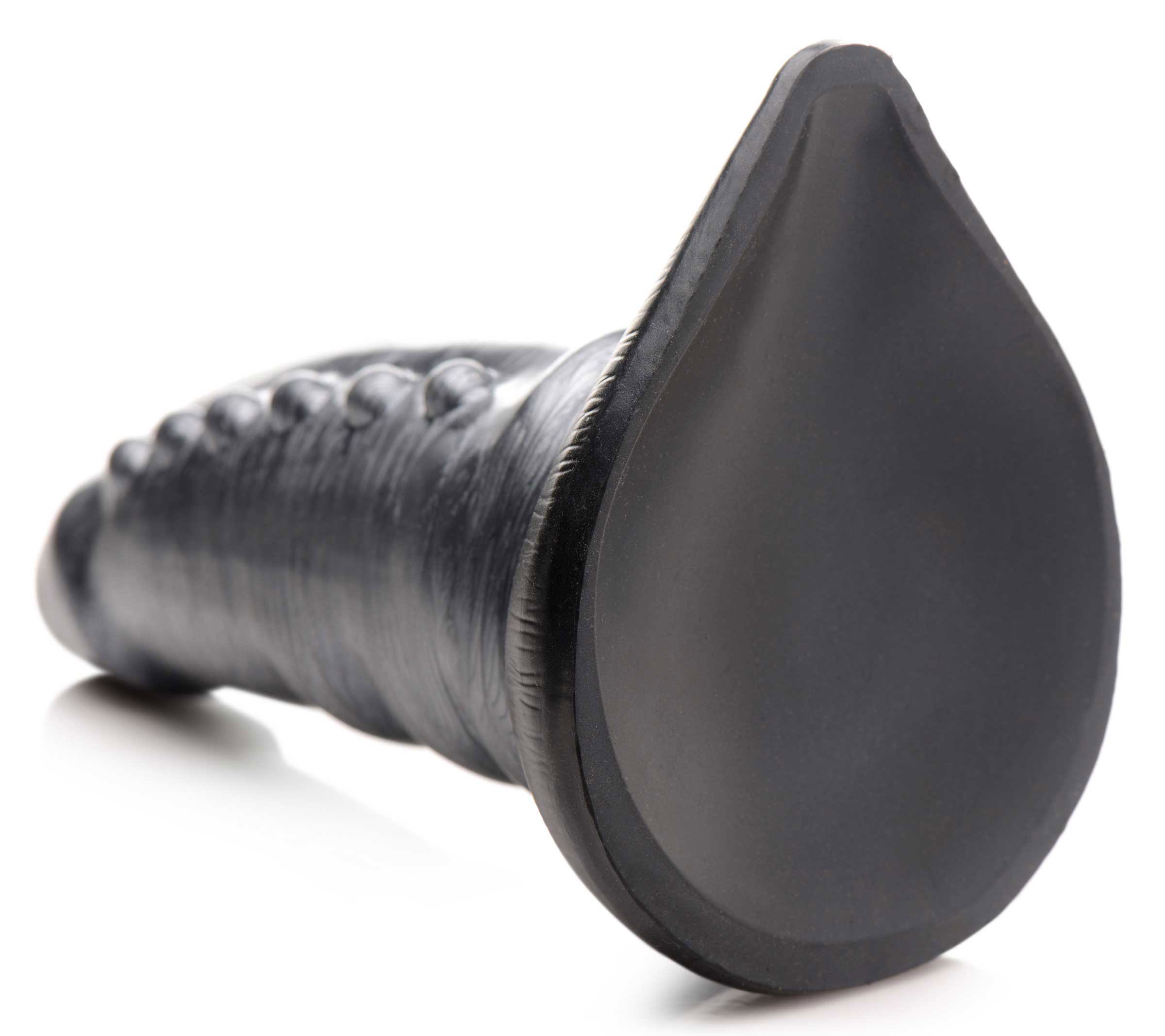 Beastly Tapered Bumpy Silicone Dildo - Silver - Image 5