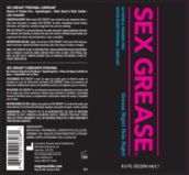 Sex Grease Water Based 8.5 Oz