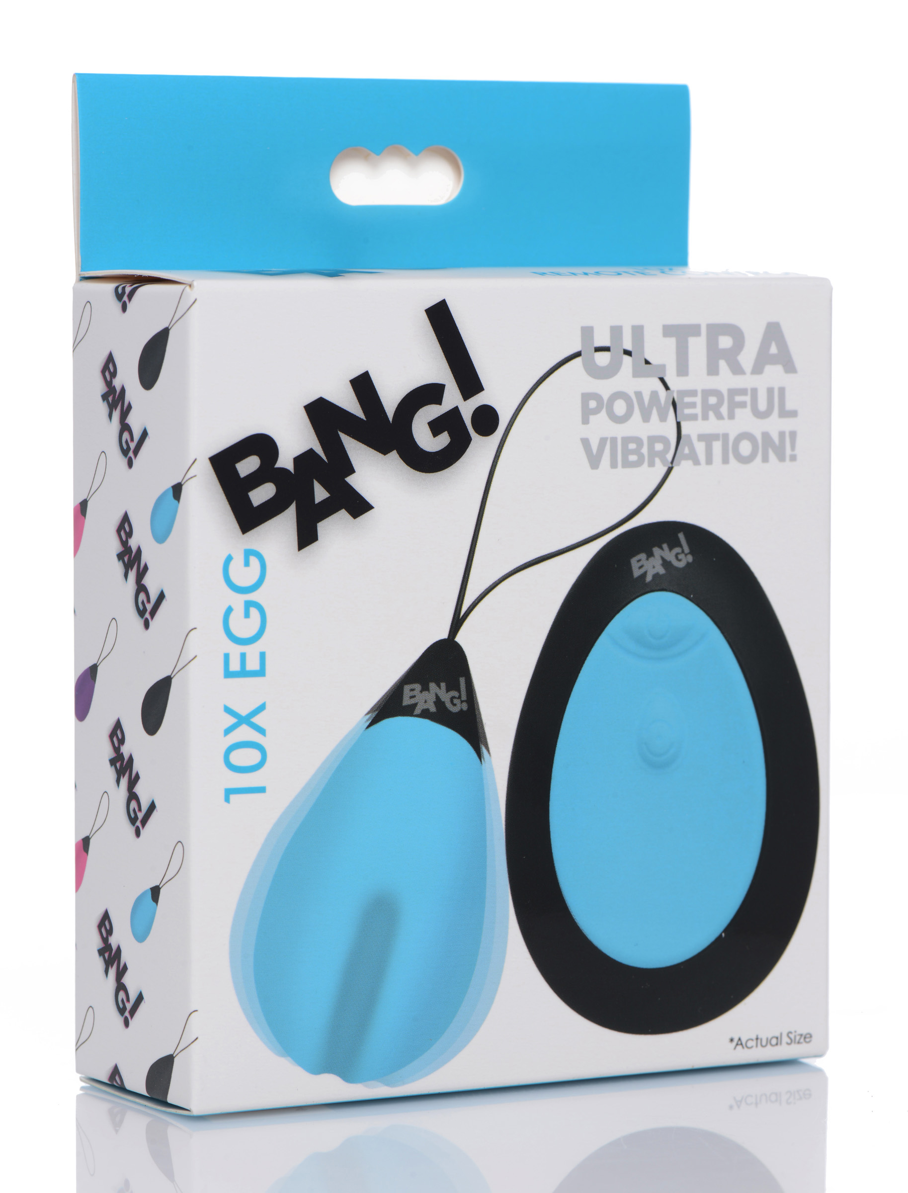 Bang - 10x Silicone Vibrating Egg - Blue - Image 3