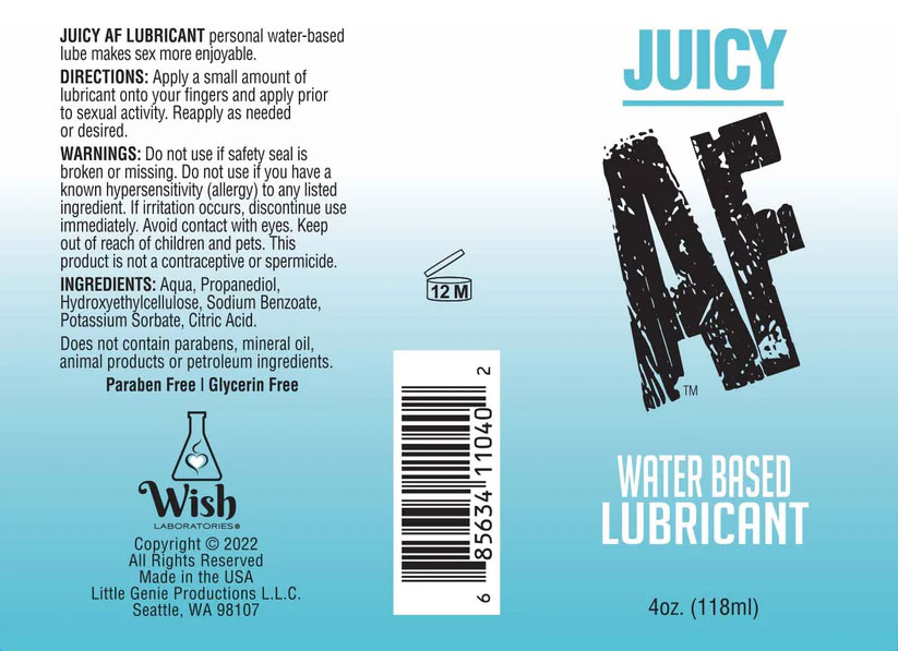 Juicy Af Water Based Lubricant - 10 ml - Pop Display of 65 - Image 2