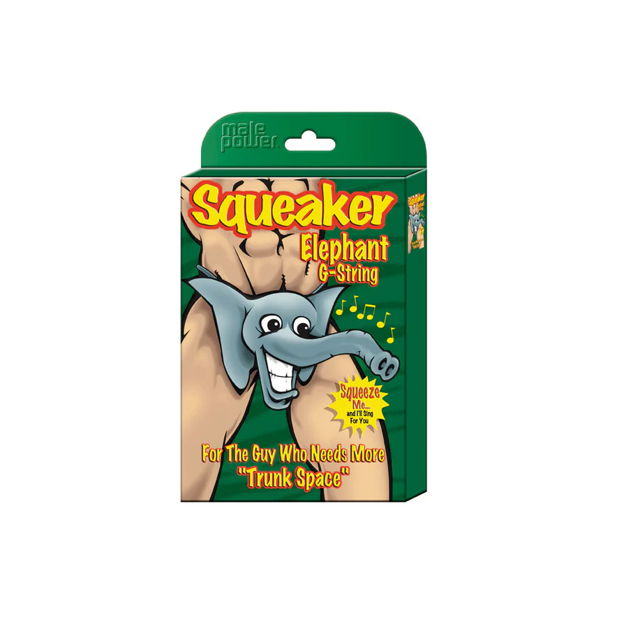 Squeaker Elephant G-String - One Size - Black - Image 2