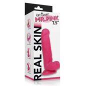 Get Lucky Real Skin Mr. Pink 7.5" Dual Layer Dildo
