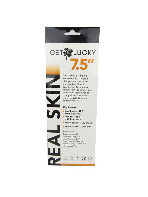 Real Skin 7.5" Dual Layer Dildo - Beige - Image 3