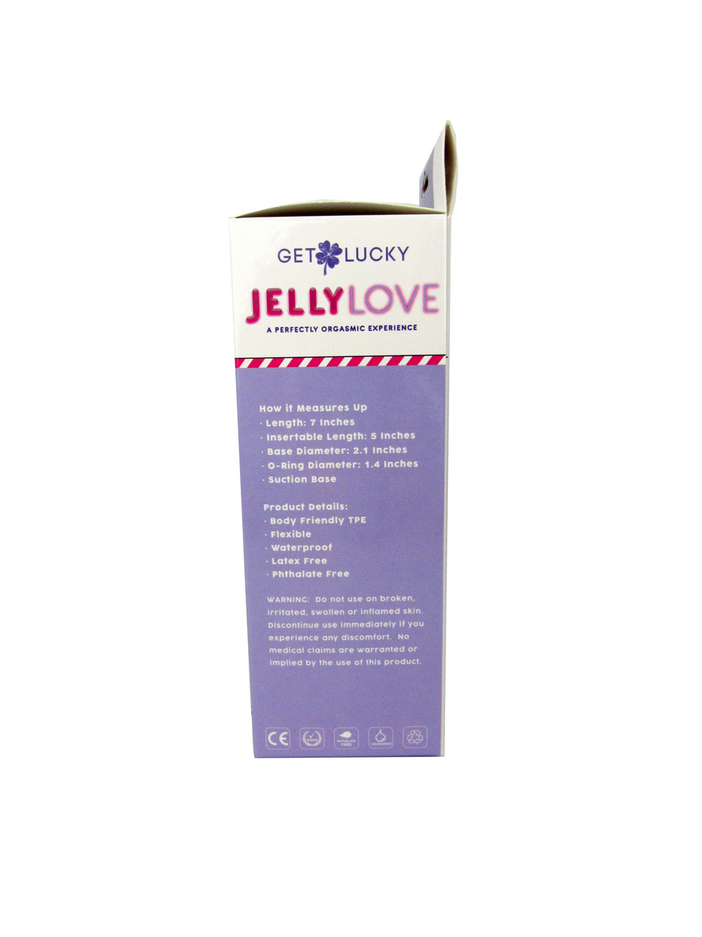 Get Lucky Jelly Love 7" Dildo - Purple - Image 2