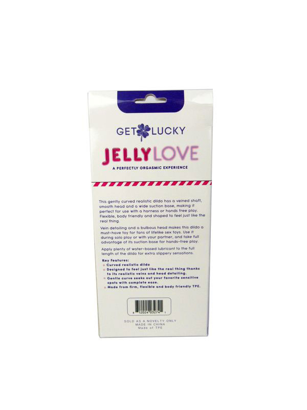 Get Lucky Jelly Love 7" Dildo - Purple - Image 4