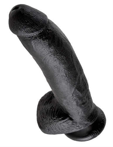 King Cock 9-Inch Cock With Balls - Black - Image 2