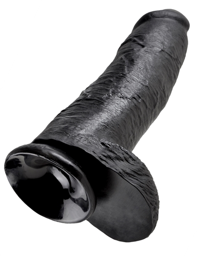 King Cock 12 Inch Cock With Balls - Black - Image 2