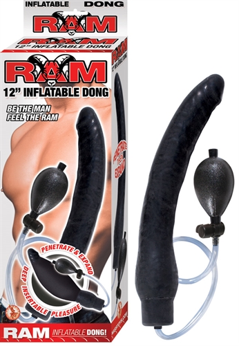 Ram 12-Inch Inflatable Dong - Black - Image 2