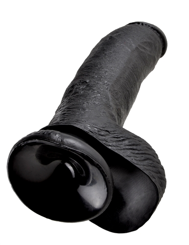 King Cock 9-Inch Cock With Balls - Black - Image 3