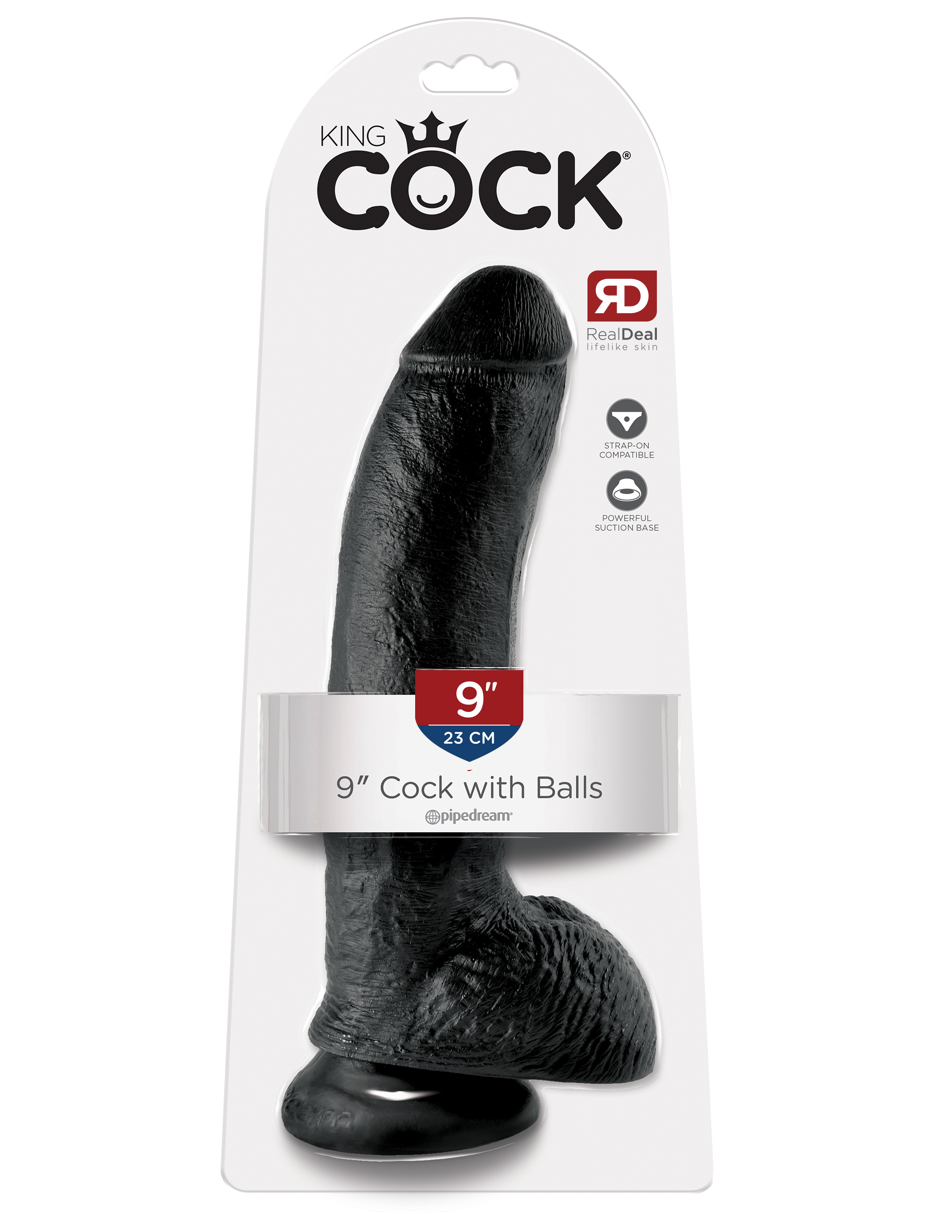 King Cock 9-Inch Cock With Balls - Black - Image 4
