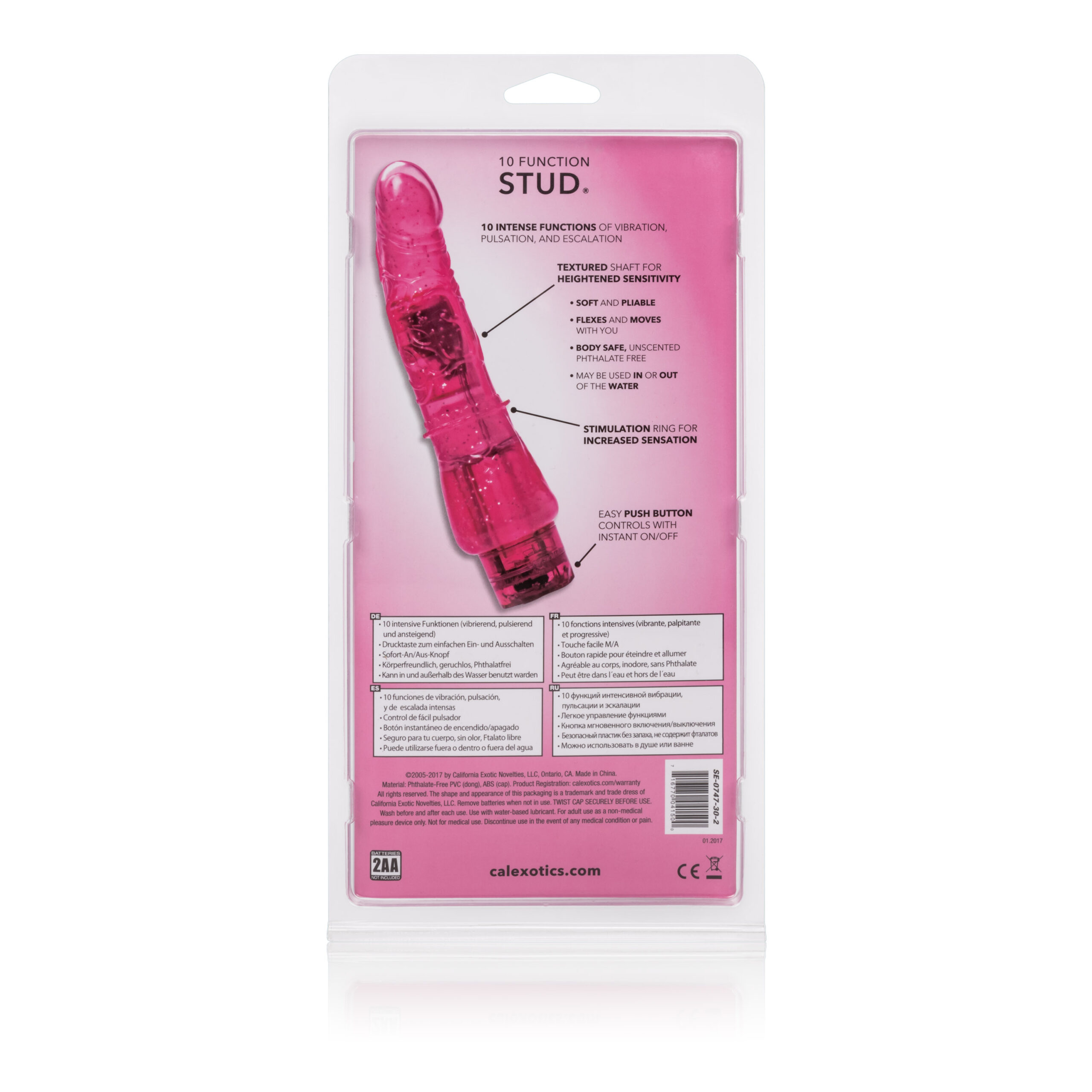 10 Function Stud 7 Inches - Hot Pink - Image 2