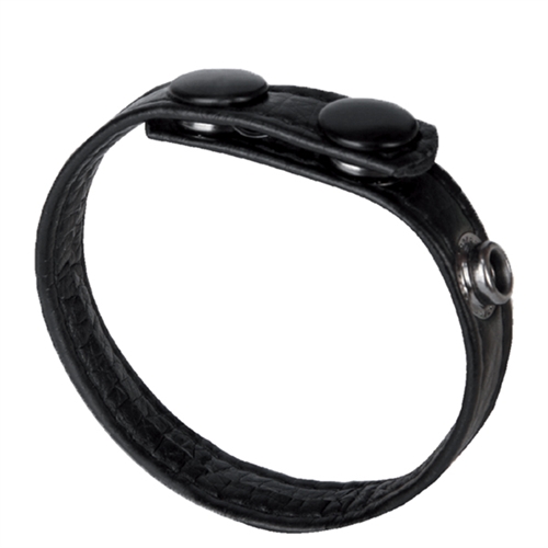 The Macho Collection 3-Snap Cock Ring - Black - Image 2