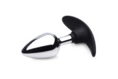 Dark Invader Metal and Silicone Anal Plug - Medium -