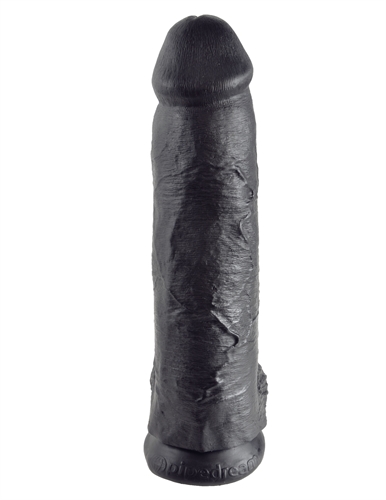 King Cock 12 Inch Cock With Balls - Black - Image 3