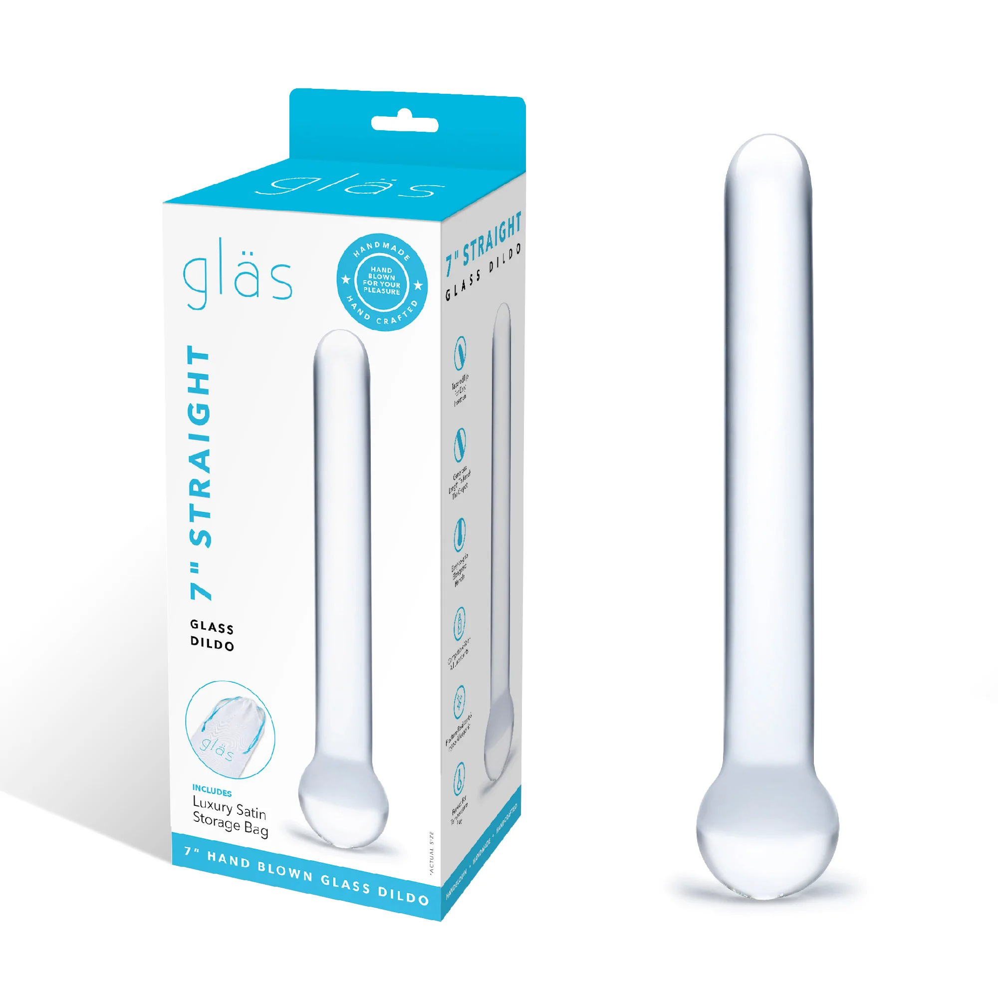 7 Inch Straight Glass Dildo - Image 5