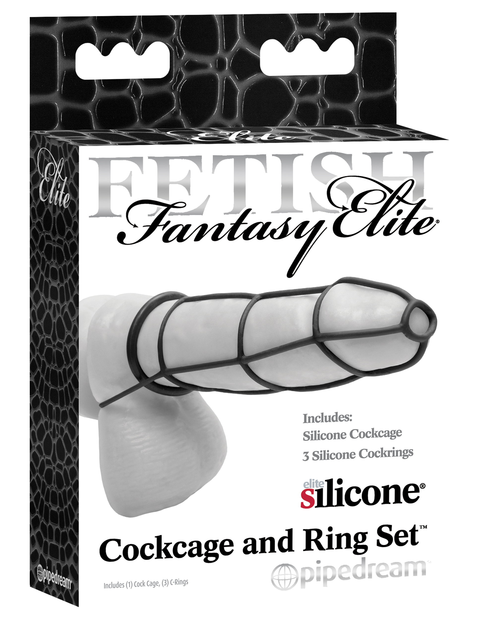 Fetish Fantasy Elite Cockcage and Ring Set - Black - Image 2