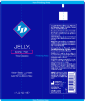 ID Jelly Extra Thick Water Based Lubricant 4 Oz
