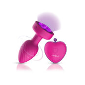 Twila Twirling Purple Gem Light Up Vibrating Plug With Pnk Heart Remote