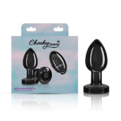 Vibrating Gunmetal Metal Remote Plug - Medium