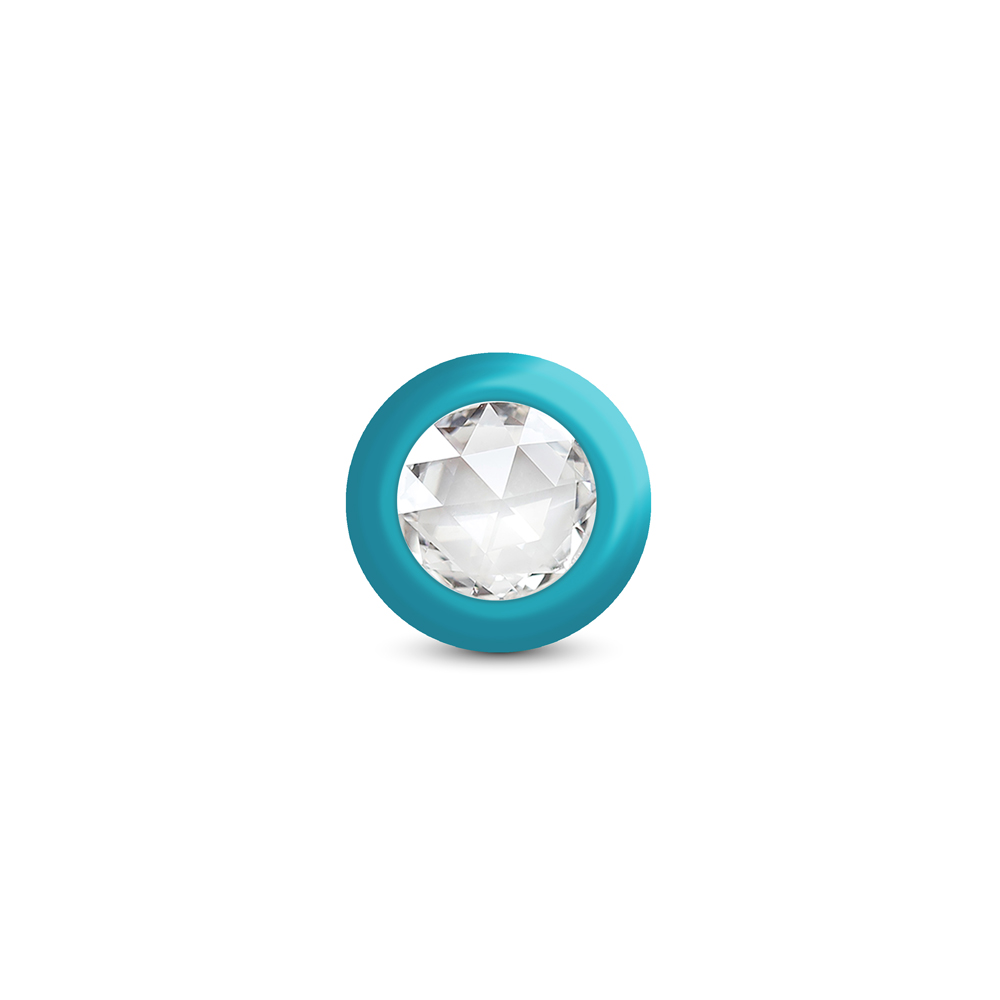Eluxe Vibrating Clr Gem Bluombre Plug Md With Remote - Image 5