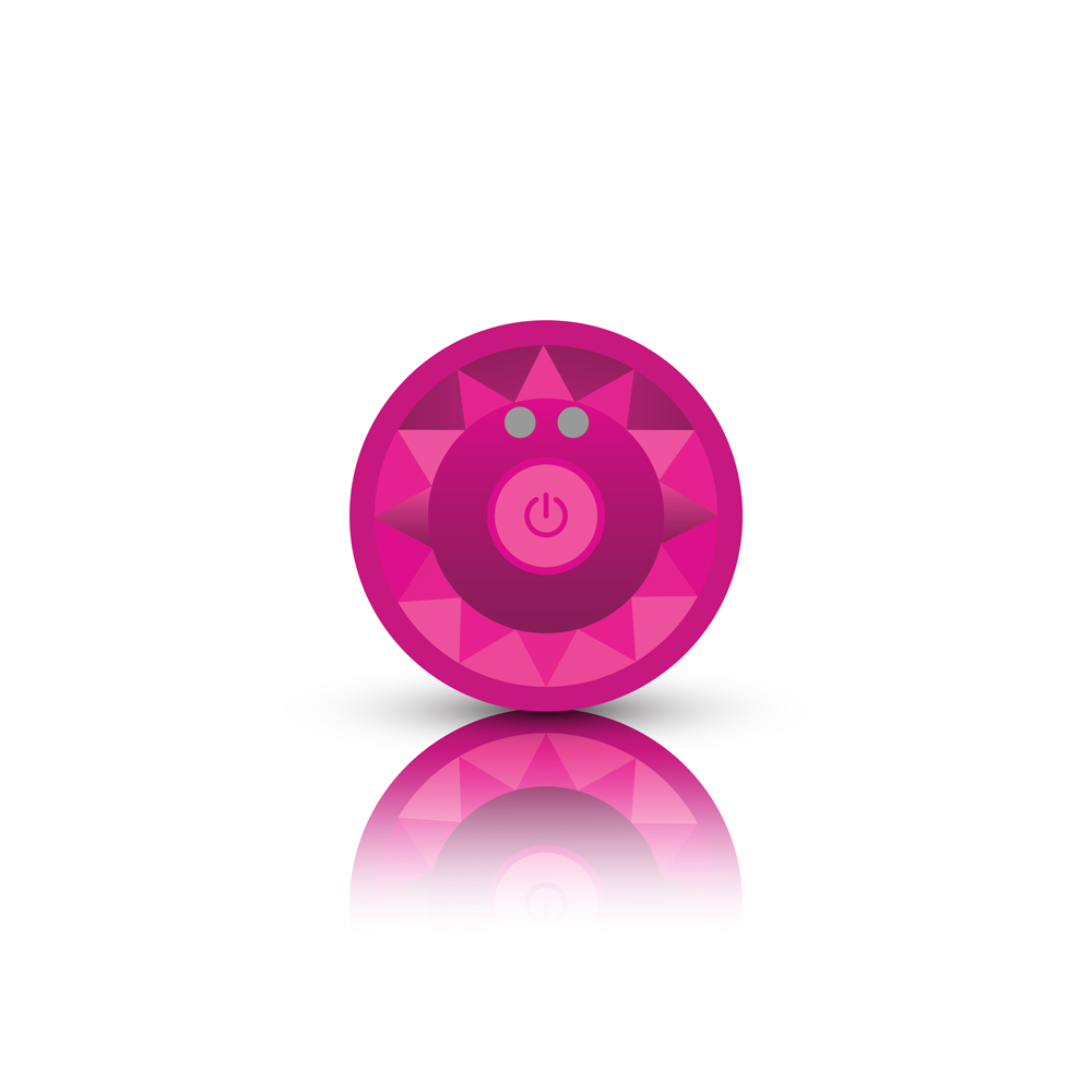 Vibrating Pink Metal Remote Plug - Medium - Image 3