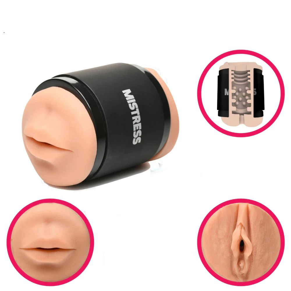 Mistress Double Shot Mouth and Pussy Stroker - Medium - Image 4
