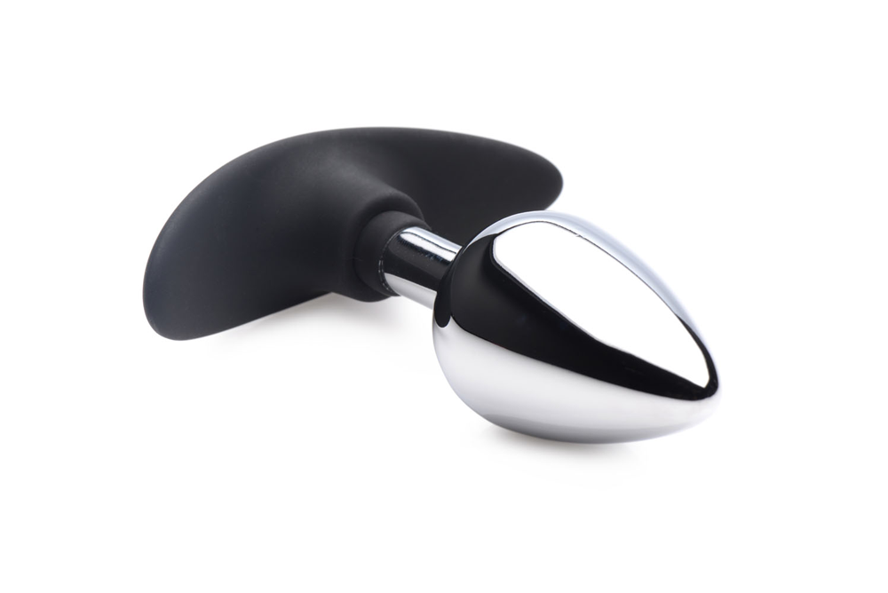 Dark Invader Metal and Silicone Anal Plug - Medium - - Image 4