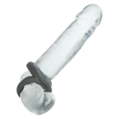 Alpha Liquid Silicone Beaded Crazy 8 Ring Grey