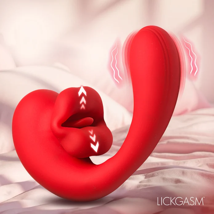 G-Kiss Kissing G-Spot Silicone Vibrator Red - Image 2