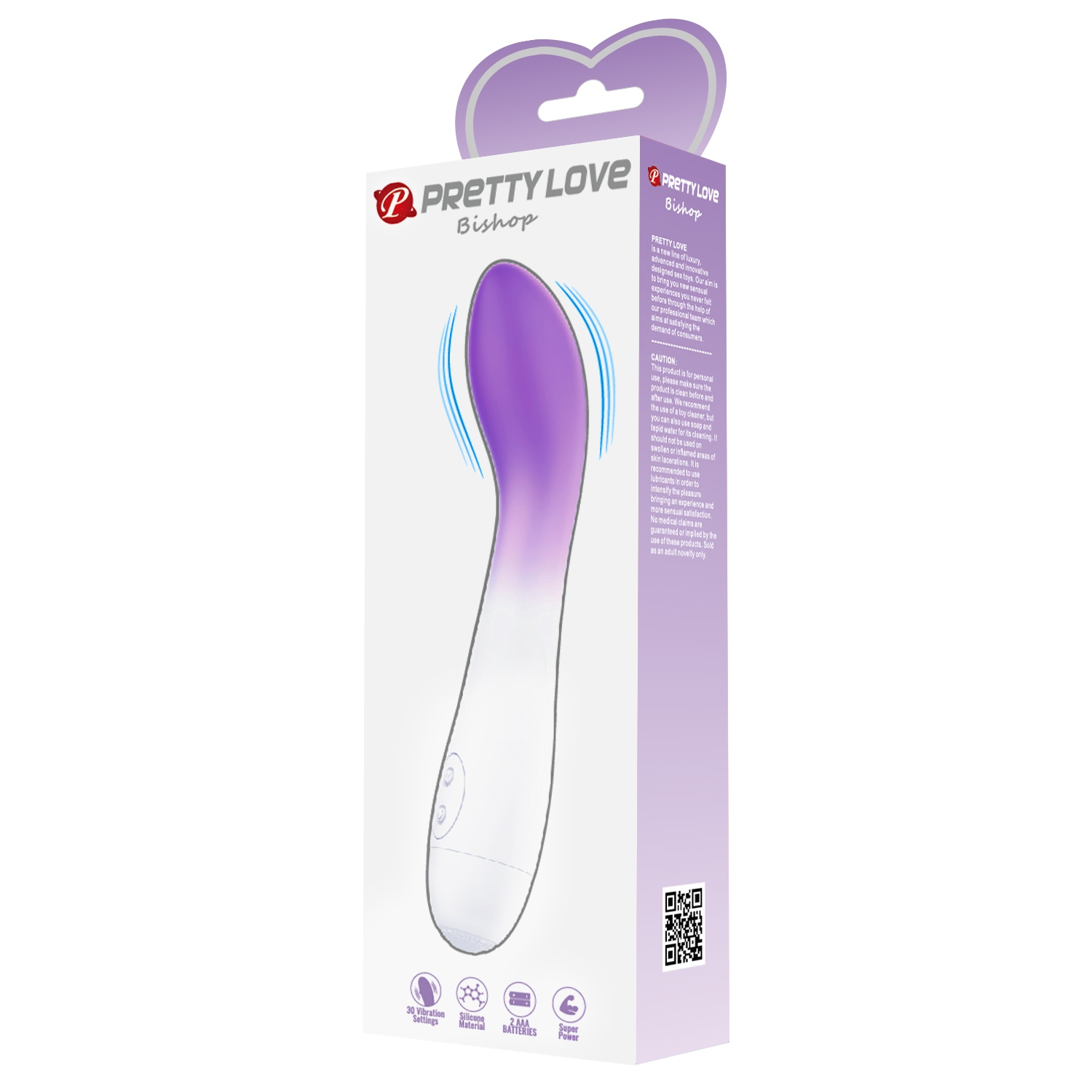 Pretty Love Bishop Vibrator - Purple Ombre - Image 3