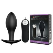 Pretty Love Vibrating Bulb Shaped Butt Plug Black