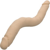 Silicone Studs Bend and Hold Dual Dong 16 Inch - Ivory