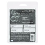 Alpha Liquid Silicone 3 Ring Stamina Set Black
