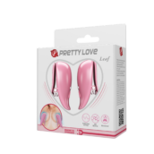Pretty Love Leaf Wireless Vibrating Nipple Clamps Pink