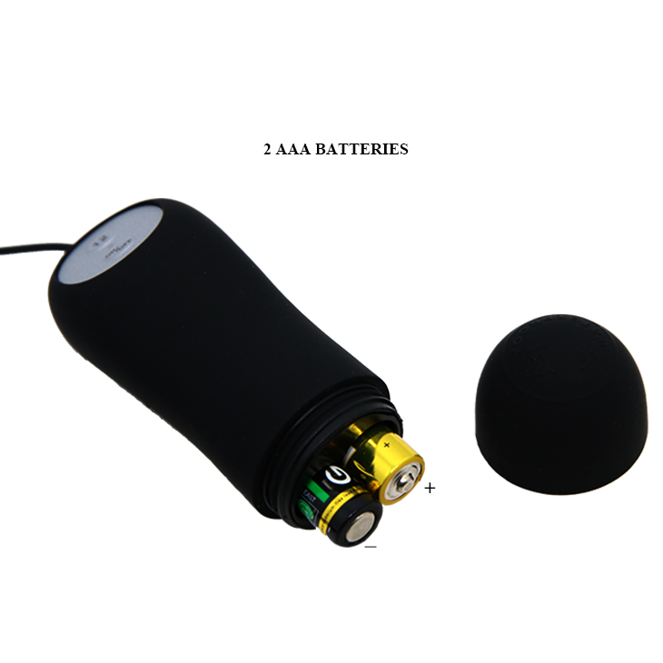 Pretty Love Vibrating Bulb Shaped Butt Plug Black - Image 3