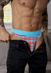 Soo Cumfy Gingham Thong Gingha Large Xl